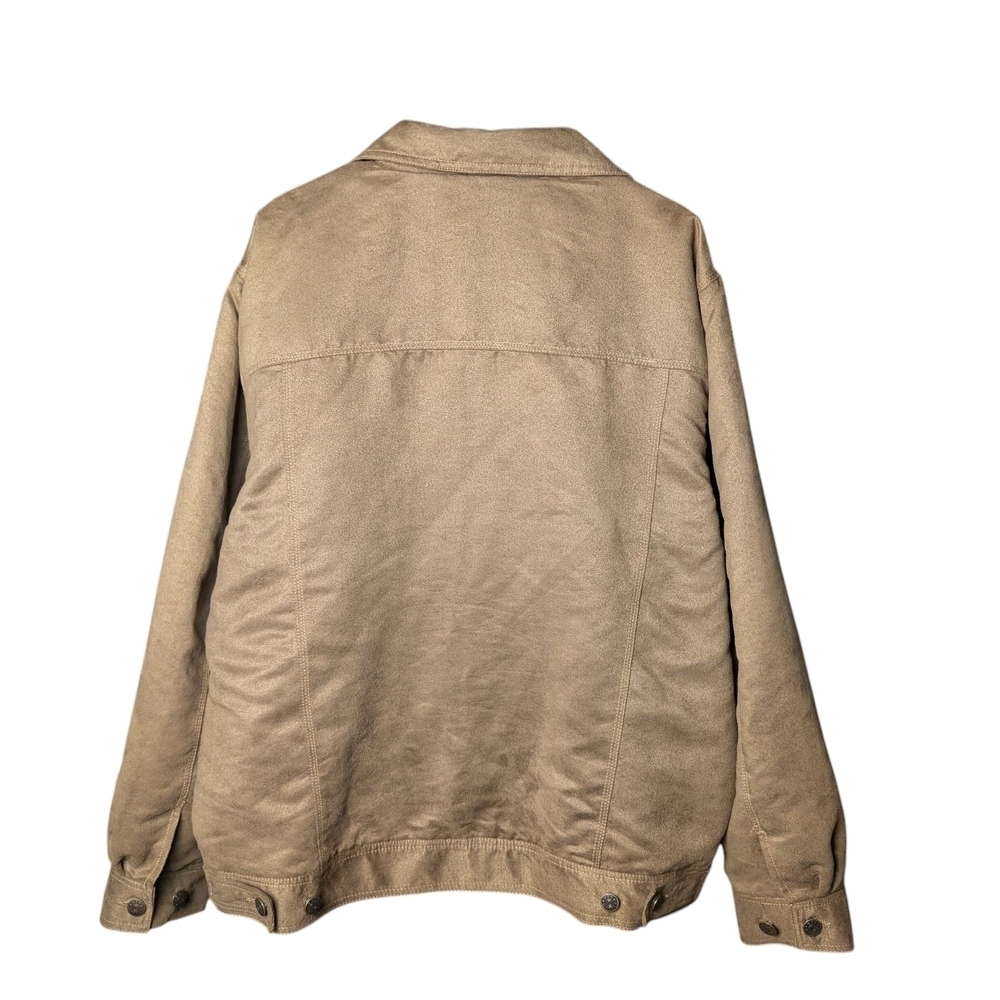 Bit & Bridle Men's Beige Tan Jacket Size XL Coat Buttons Pockets Collar Like New - Picture 3 of 12